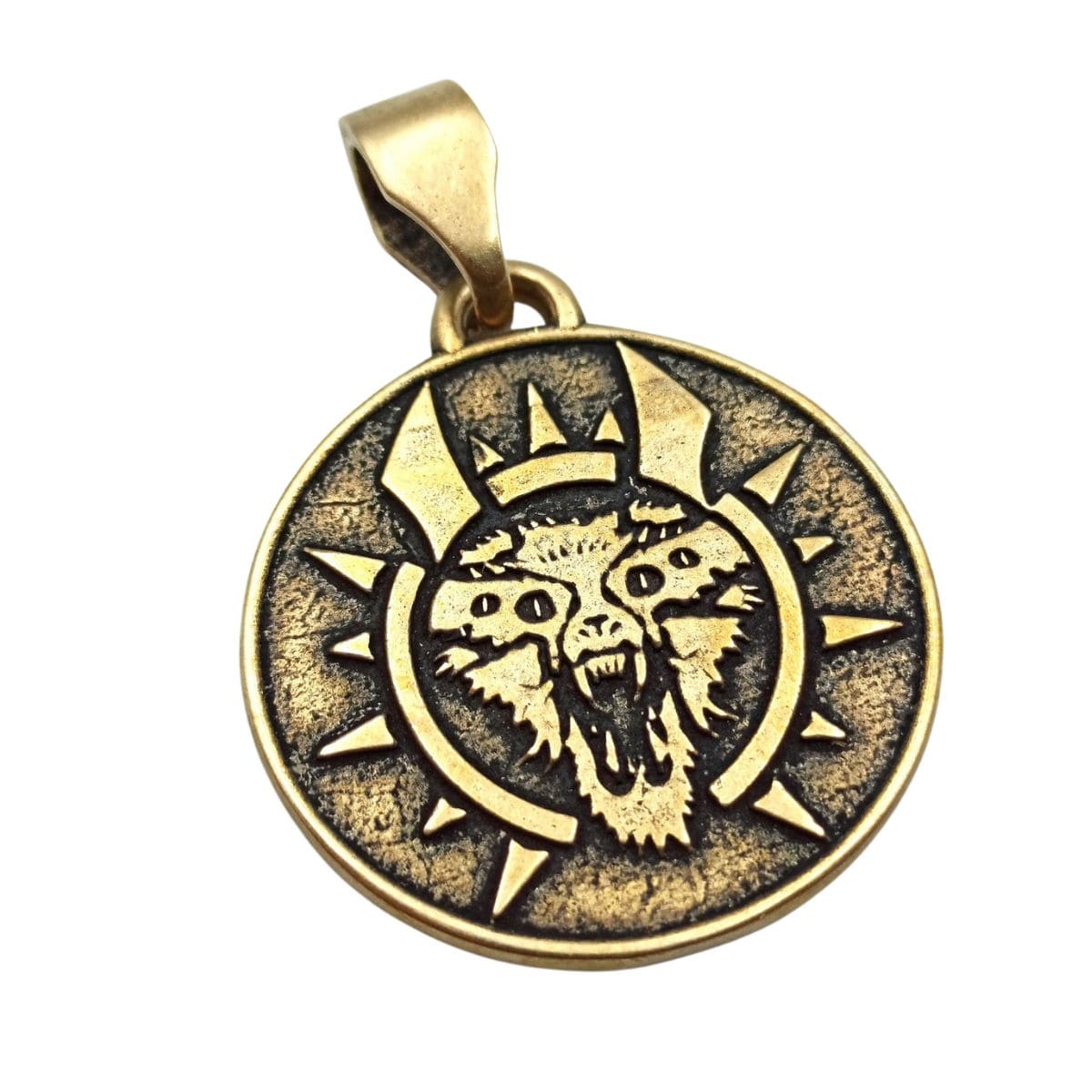 Hel goddess bronze pendant