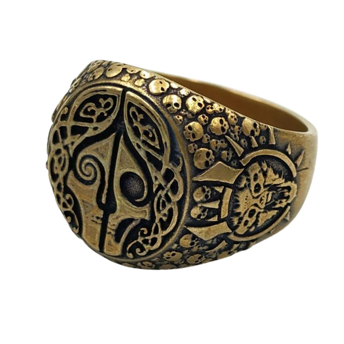 Hel goddess ring from bronze