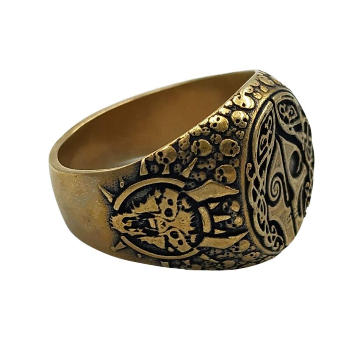 Hel goddess ring from bronze