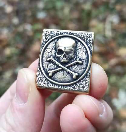 Jolly Roger pirate skull molle clip