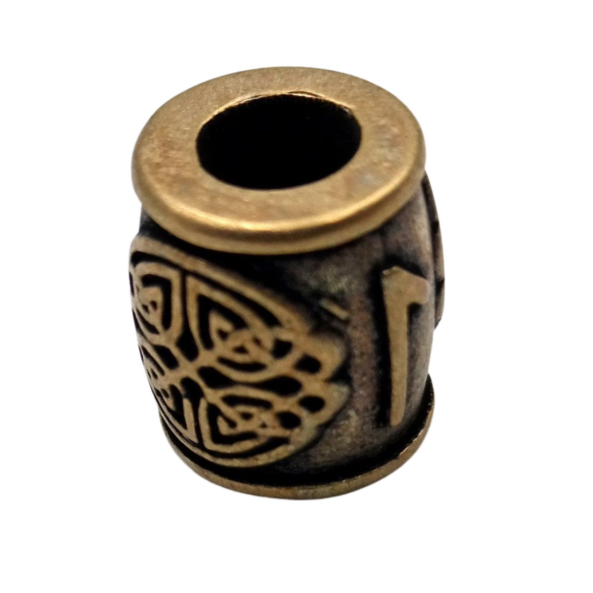 Laguz rune bronze bead