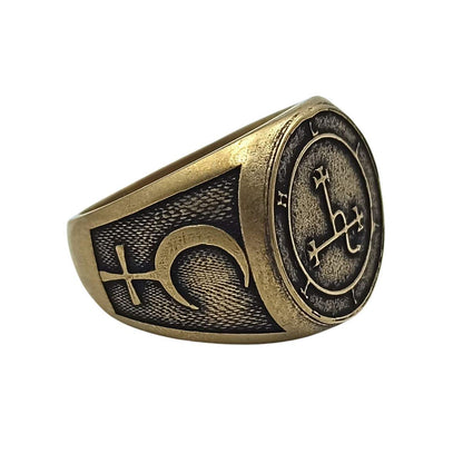 Lilith sigil signet ring from bronze
