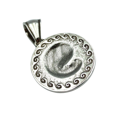 Medusa Gorgon silver pendant