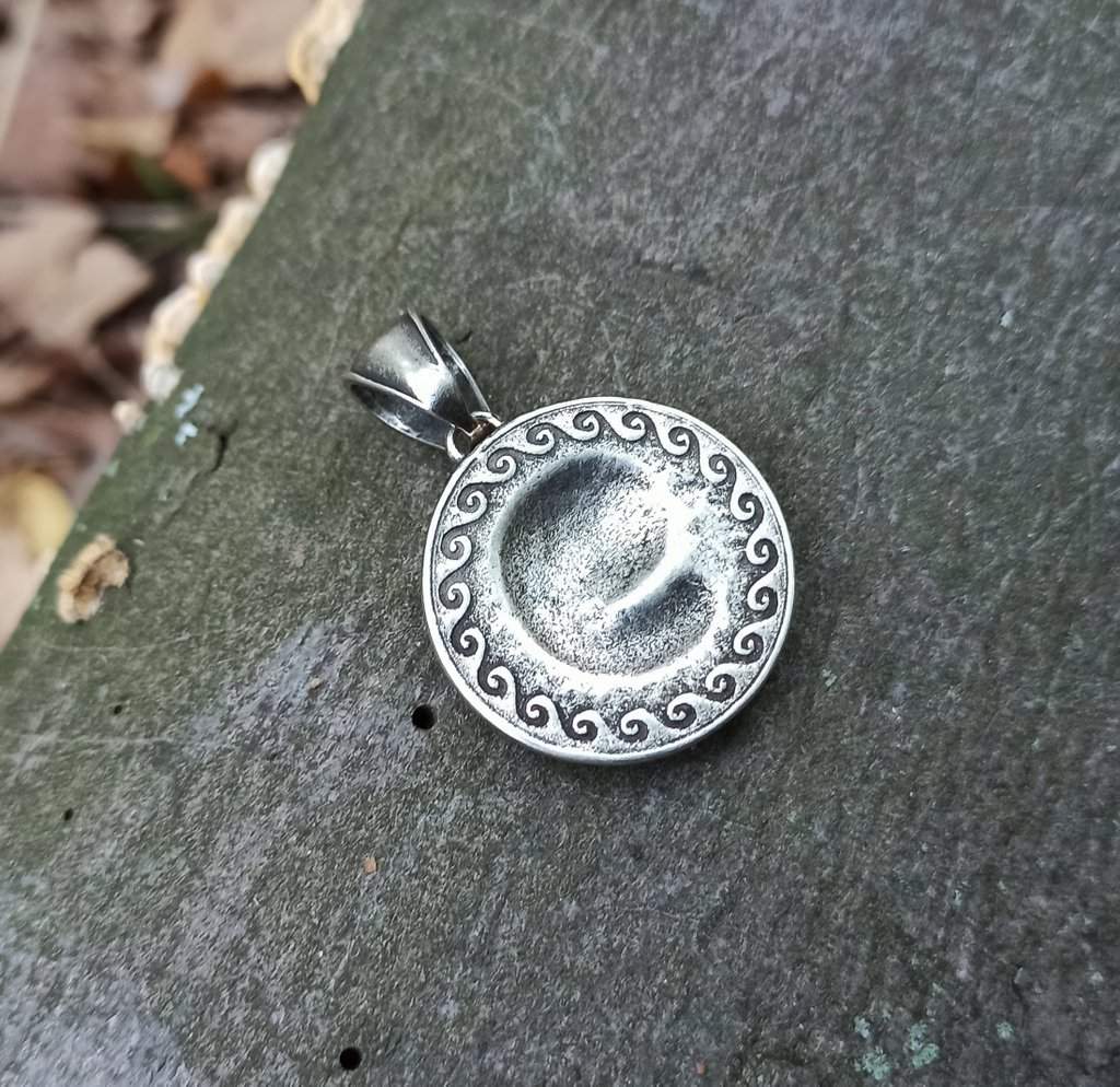 Medusa Gorgon silver plated pendant