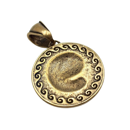 Medusa Gorgon bronze pendant   