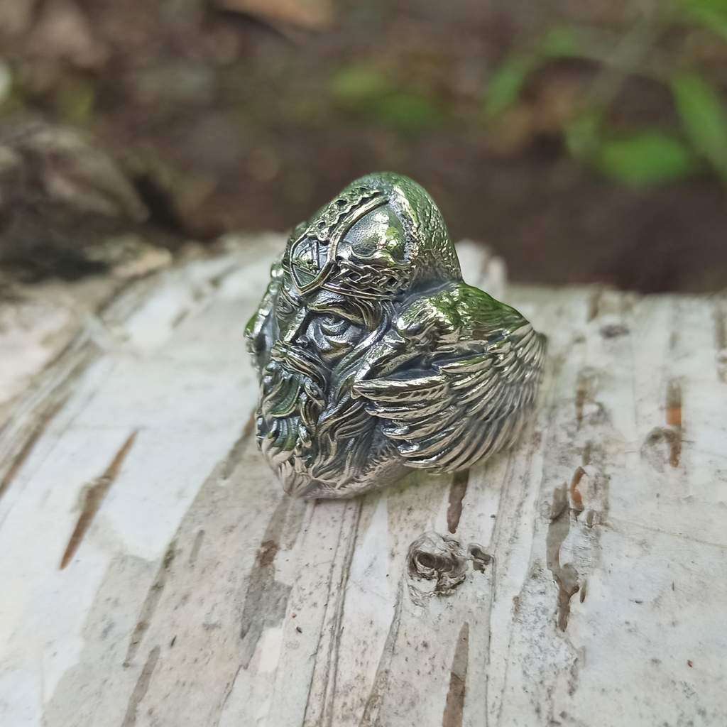 Odin silver massive ring