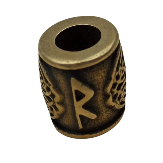 Raido rune bronze bead