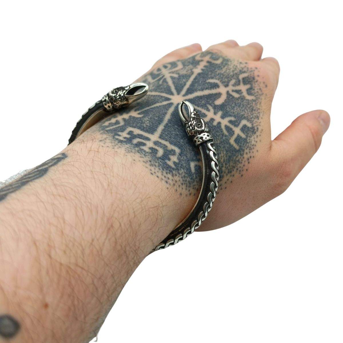 Viking raven arm ring bracelet from Silver   