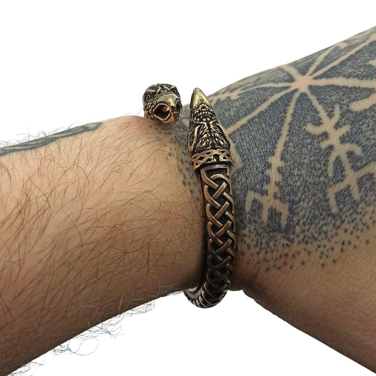 Viking bracelet Raven arm ring Norse Jewelry WikkedKnot jewelry