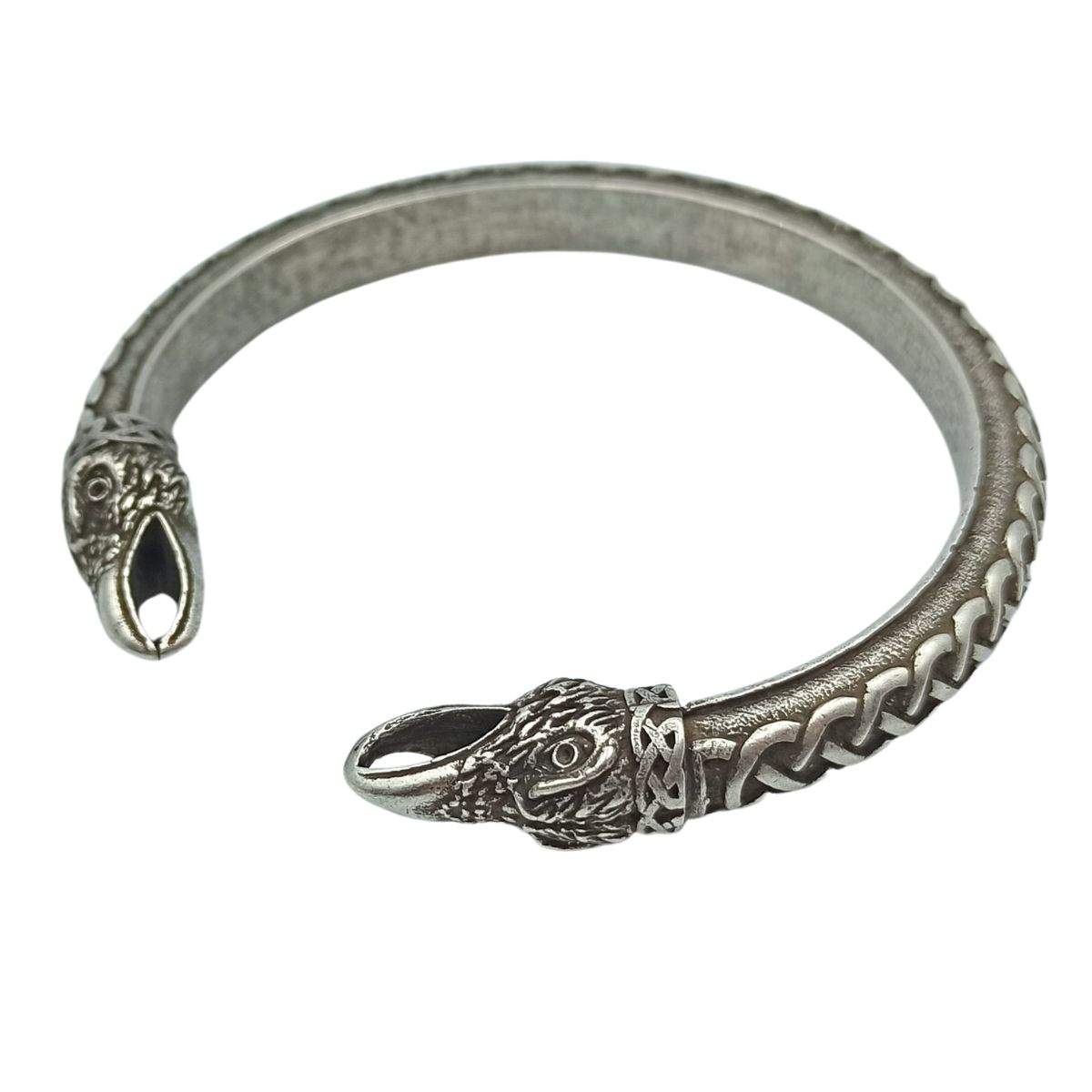 Viking arm ring raven bracelet from bronze Silver plating  