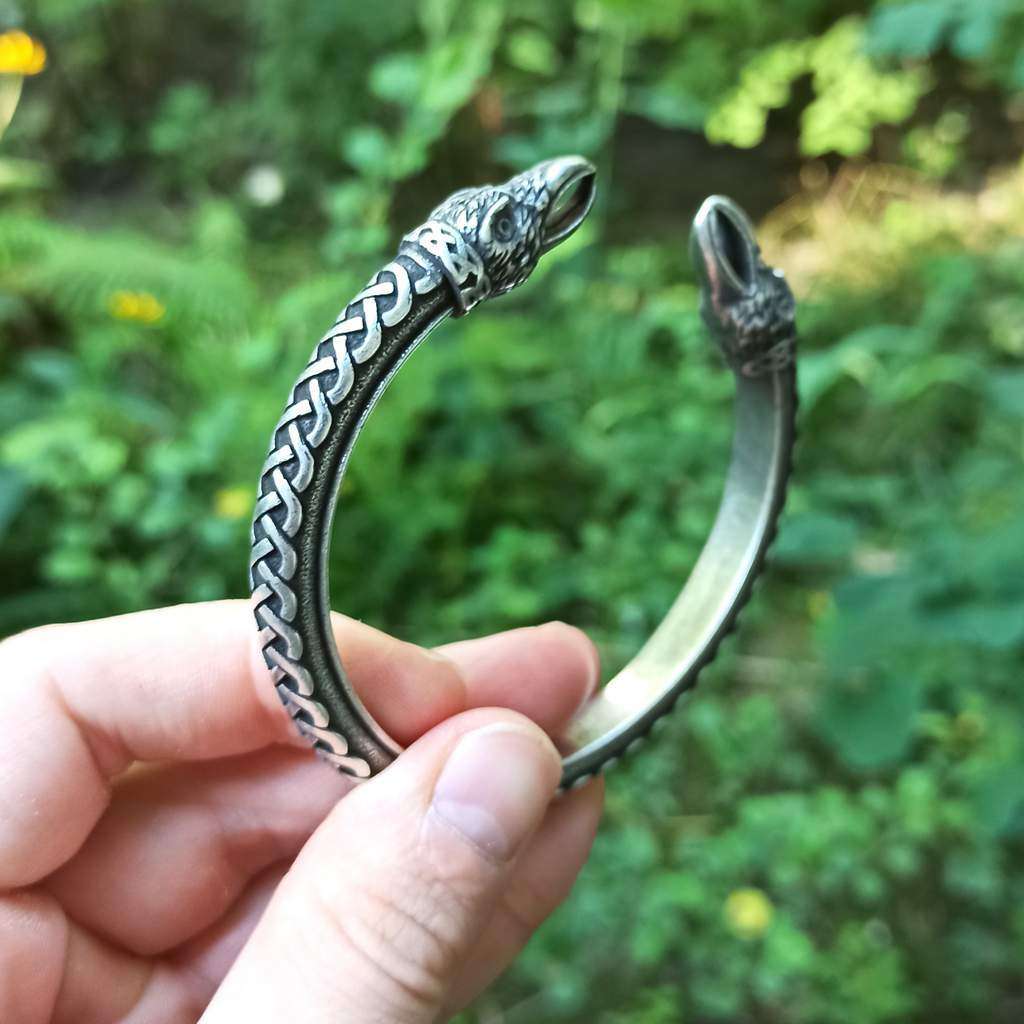 bronzed Viking arm ring, reverse twist mild steel + bronze