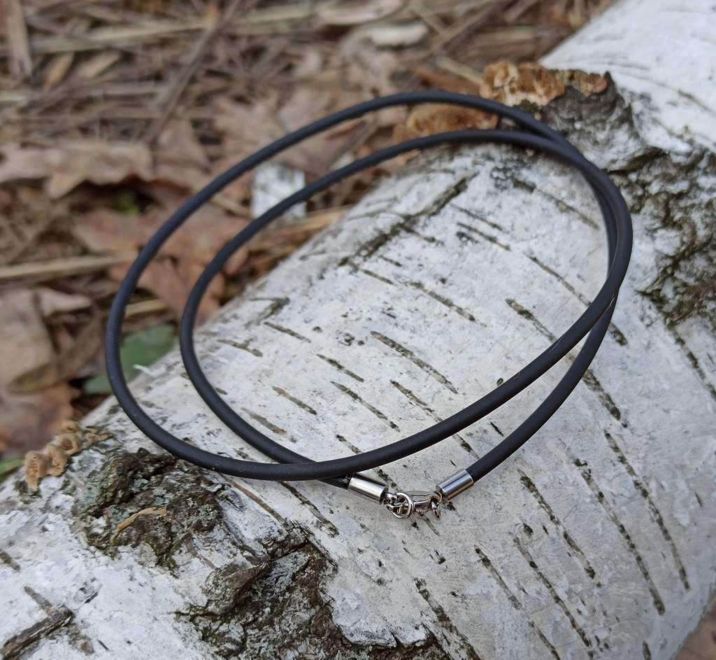 Rubber cord or caoutchouc necklace for pendant