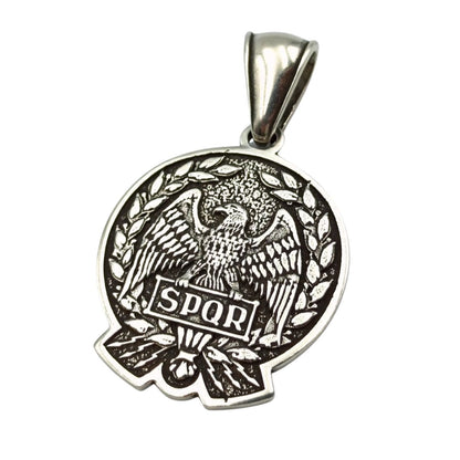 SPQR Roman Eagle Aquila silver pendant