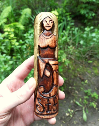 Sif goddesse wooden statue