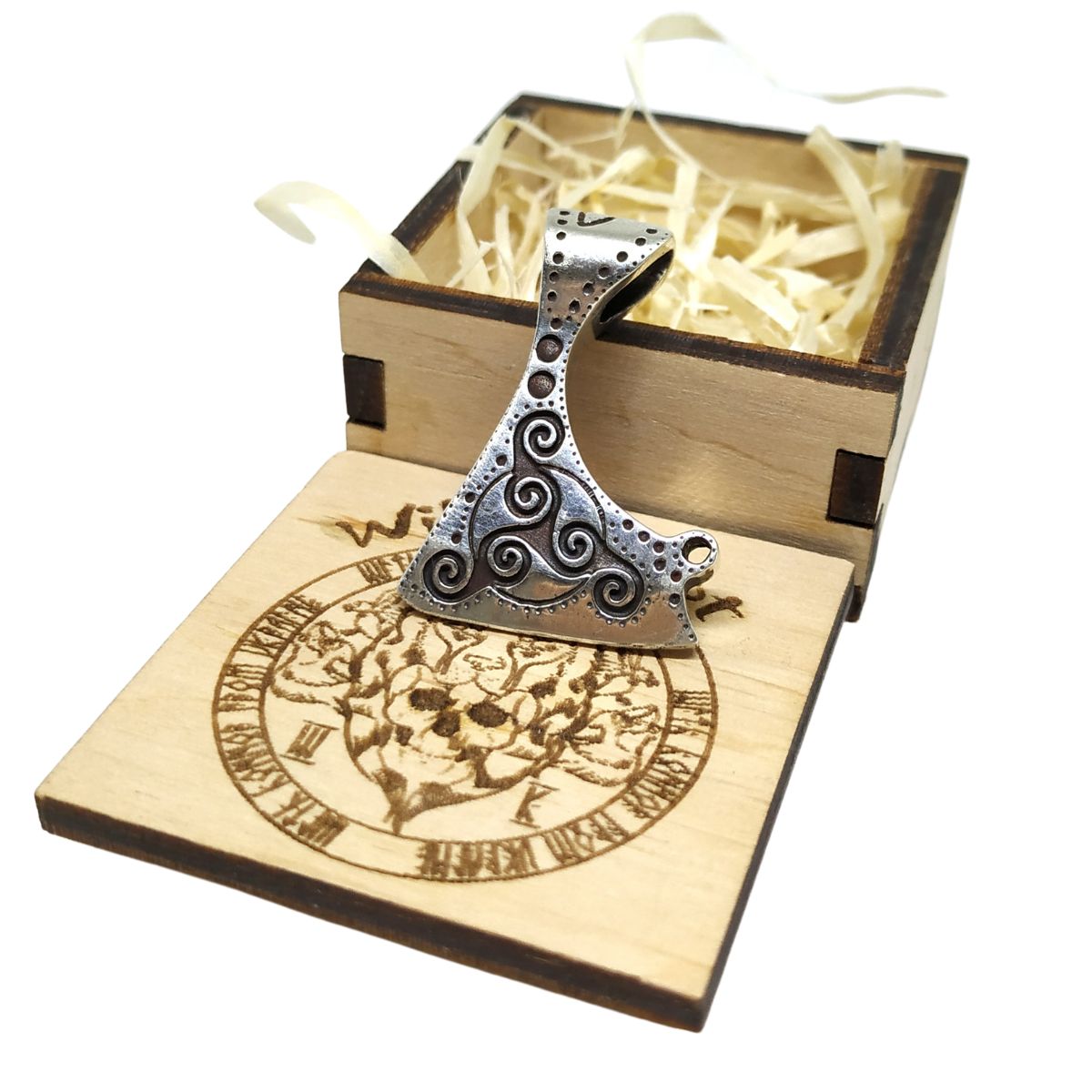 Celtic Axe silver pendant