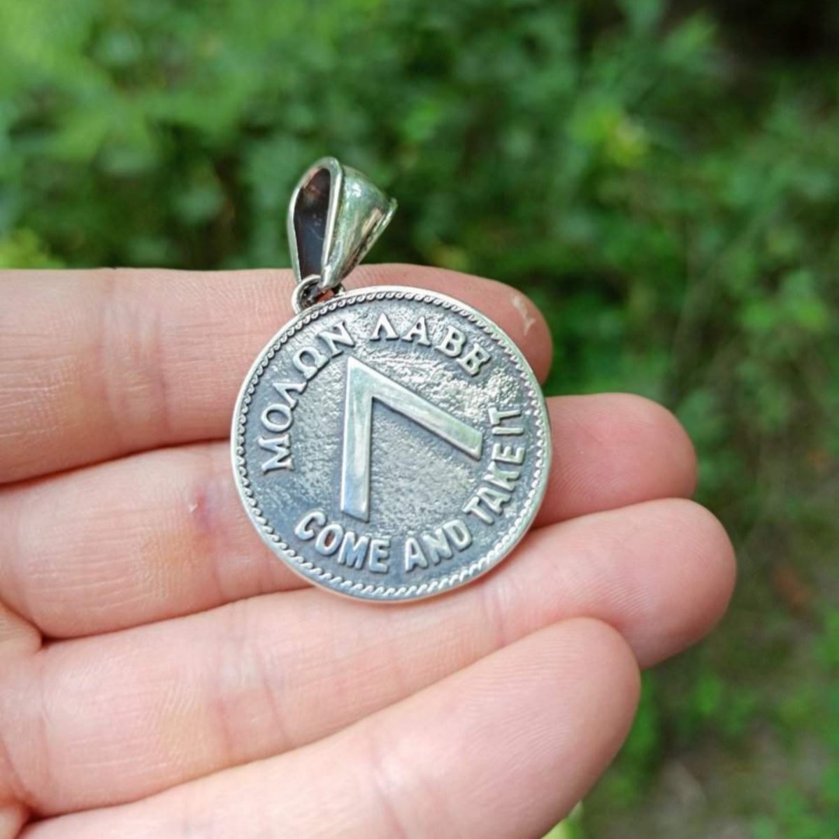 Spartan shield store pendant