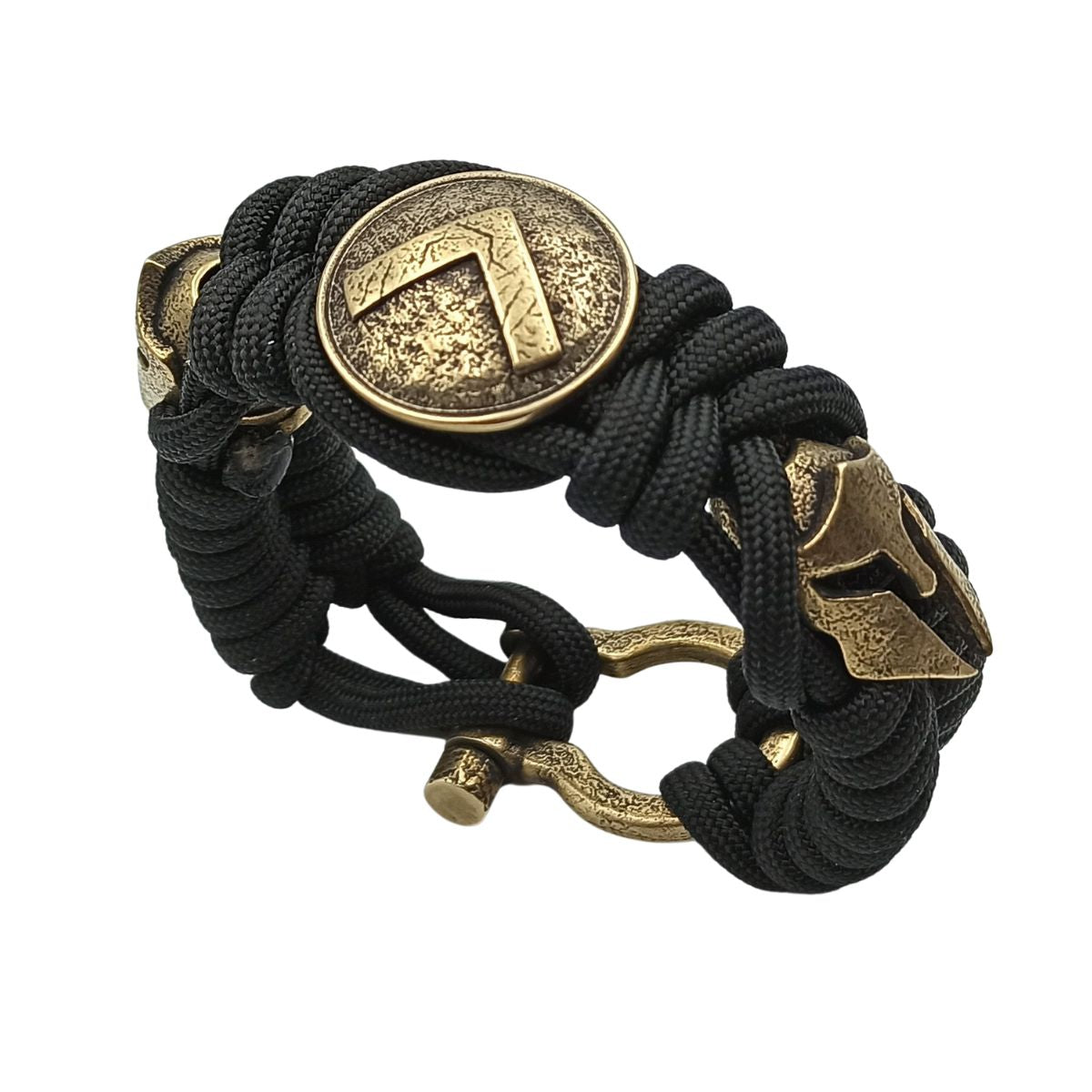 Spartan paracord bracelet for men 6 inch | 15 Cm 1 - Black 