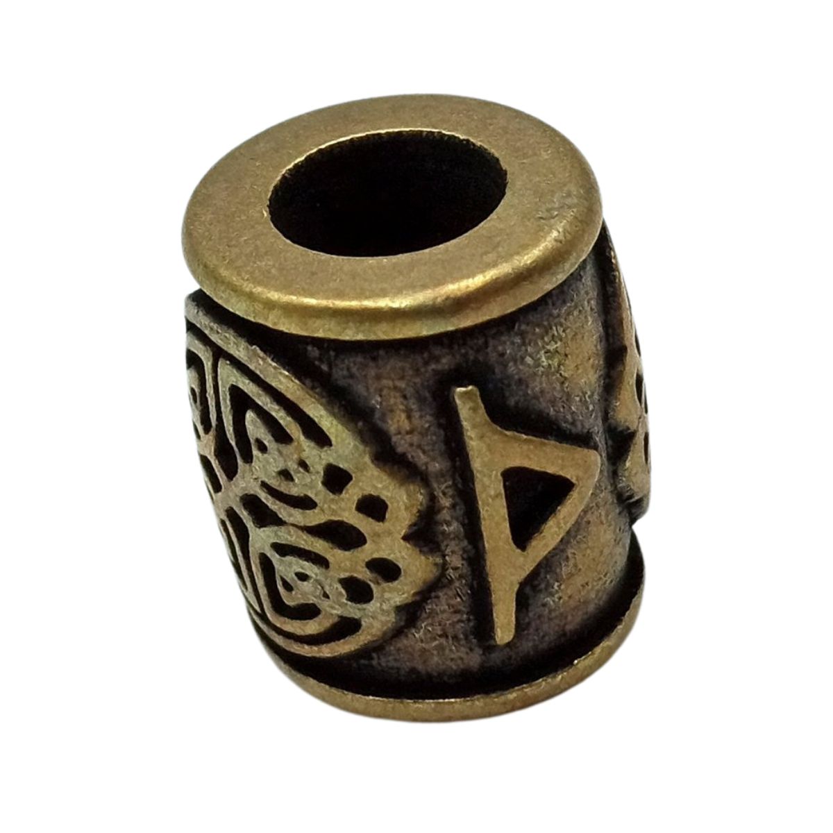 Thurisaz rune bronze bead   