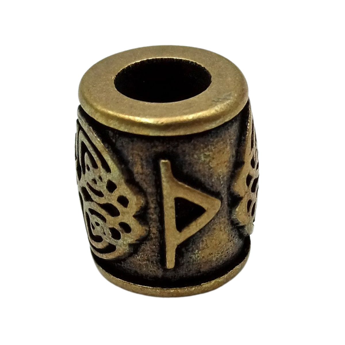 Thurisaz rune bronze bead   