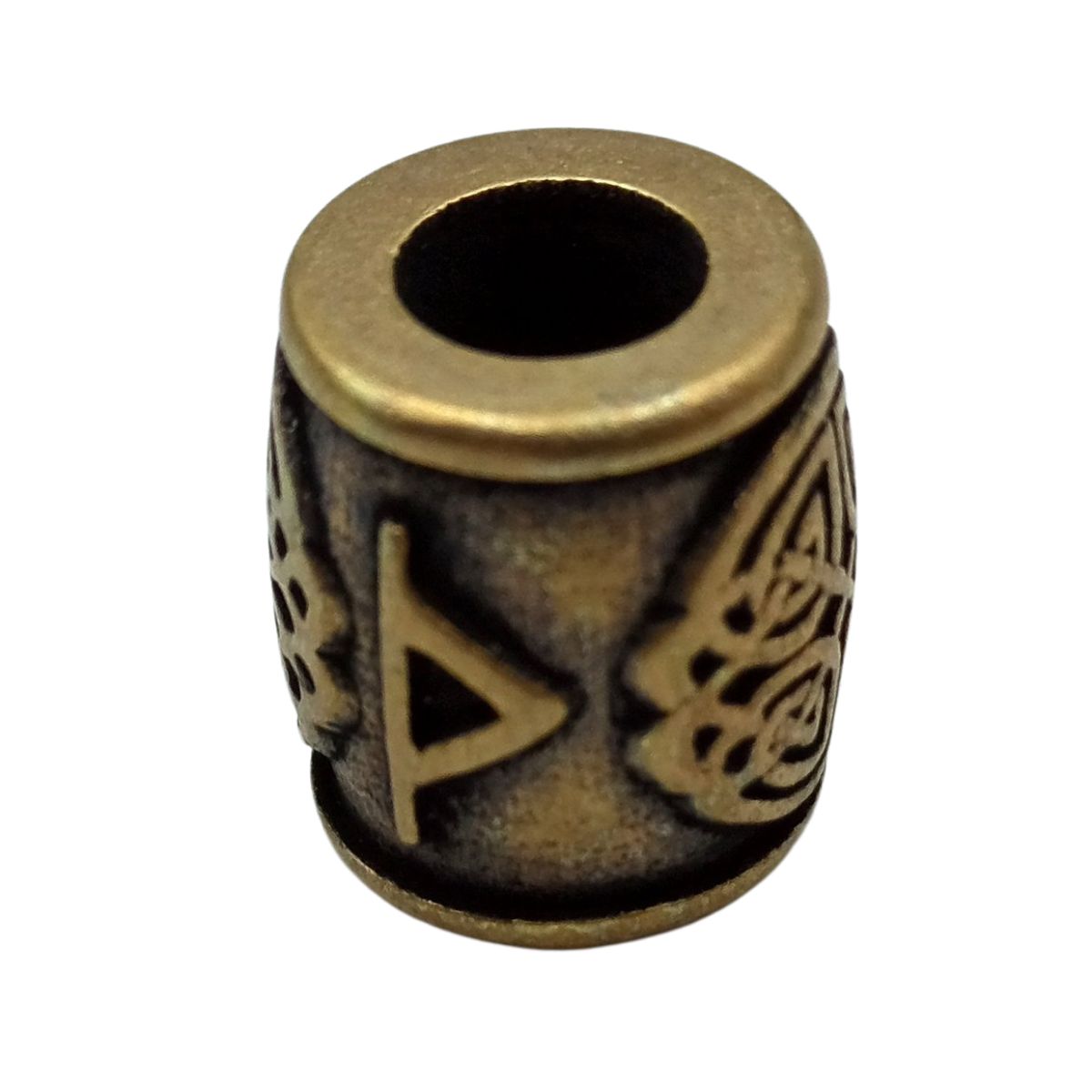 Thurisaz rune bronze bead   