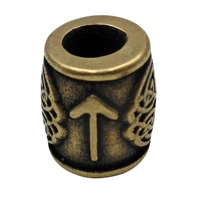 Tiwaz rune bronze bead
