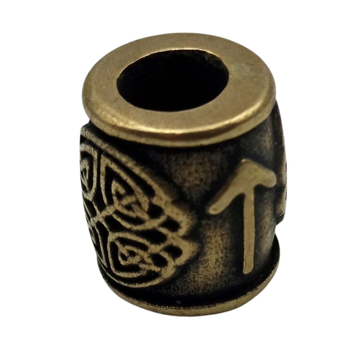Tiwaz rune bronze bead