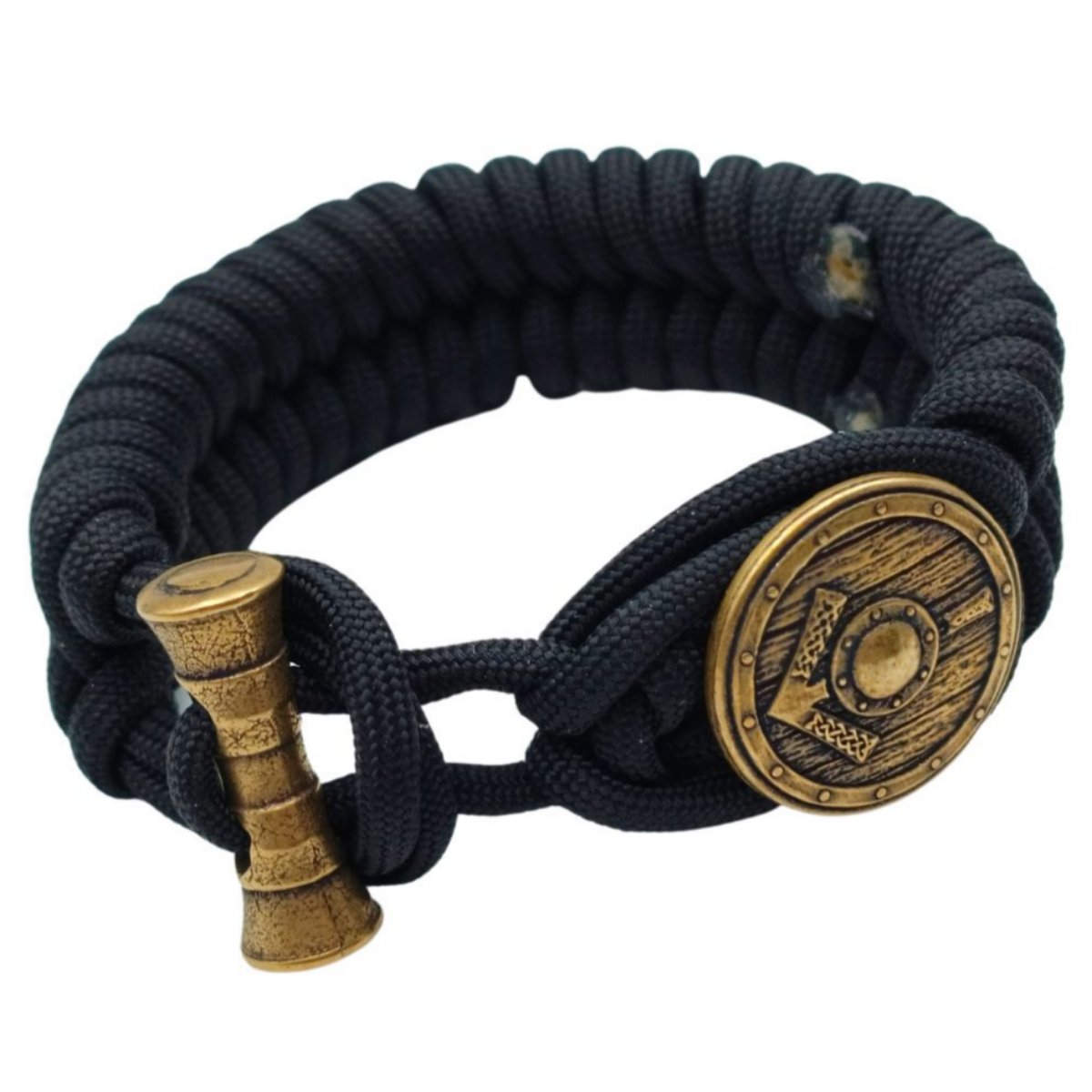 VIKENNIA Men's Minimalist Paracord Bracelet - Adjustable, Durable, Survival Ready, With Stainless Steel Shackle