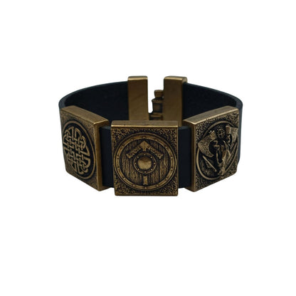 Viking warrior leather bracelet