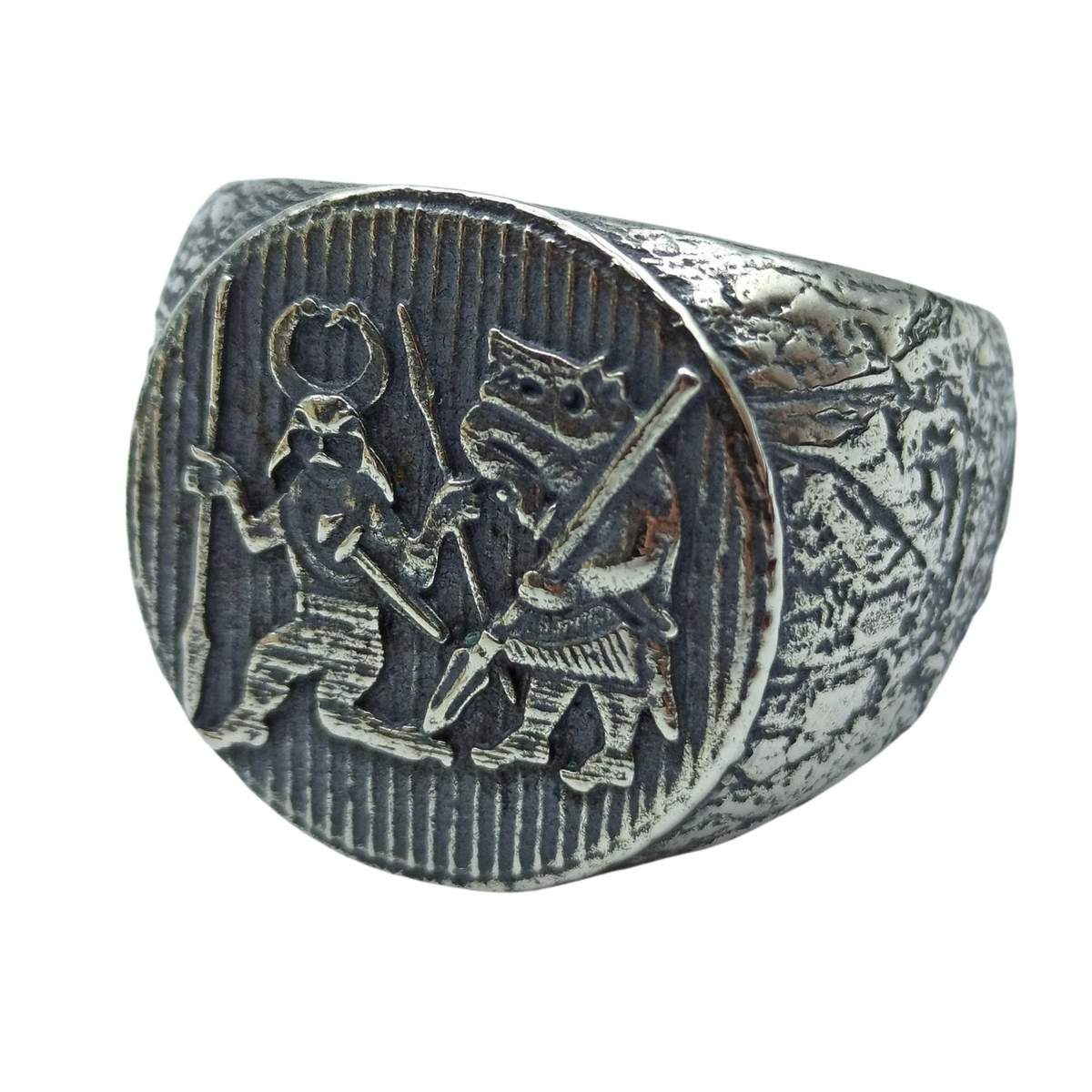 Torslunda dancer silver ring Ancient Viking ring 6 US/CA  