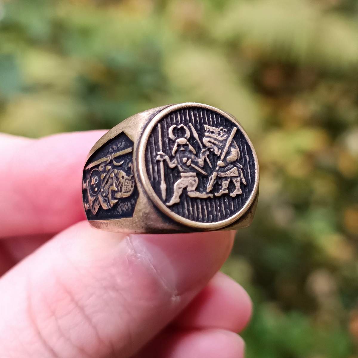 Torslunda dancer ring from bronze   
