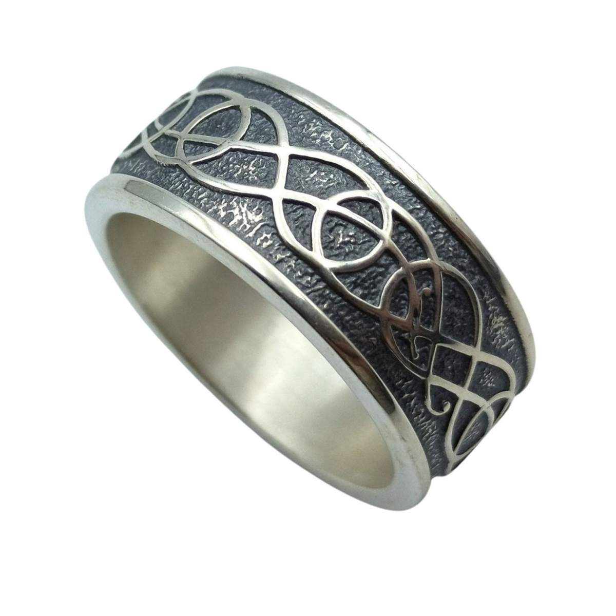 Norse Urnes ornament silver rings 6 US/CA  
