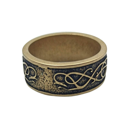Norse Urnes ornament rings from bronze