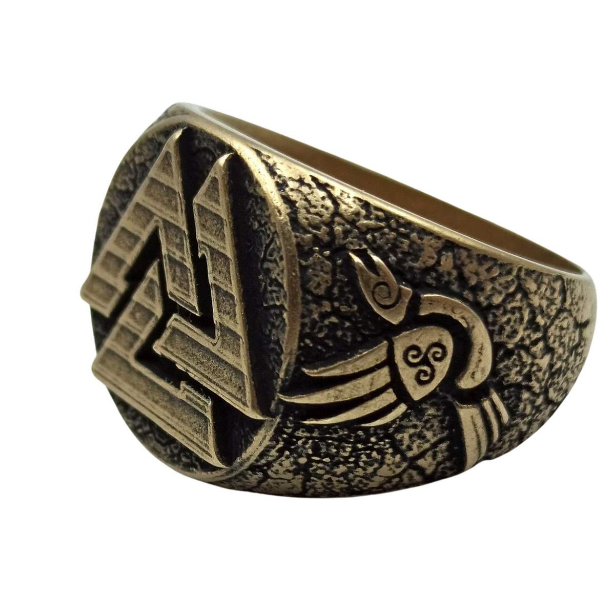 Valknut ring from bronze