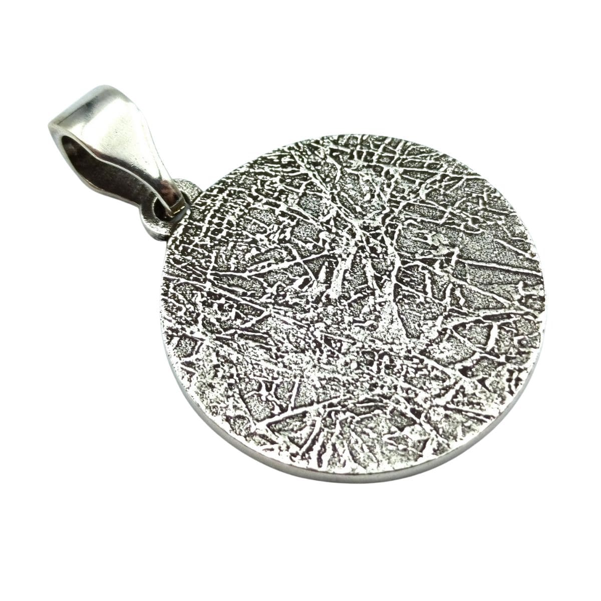 Vegvisir in Futhark circle silver pendant   