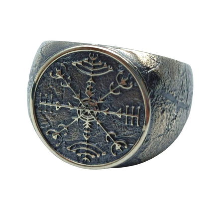 Veldismagn rune silver ring 6 US/CA  