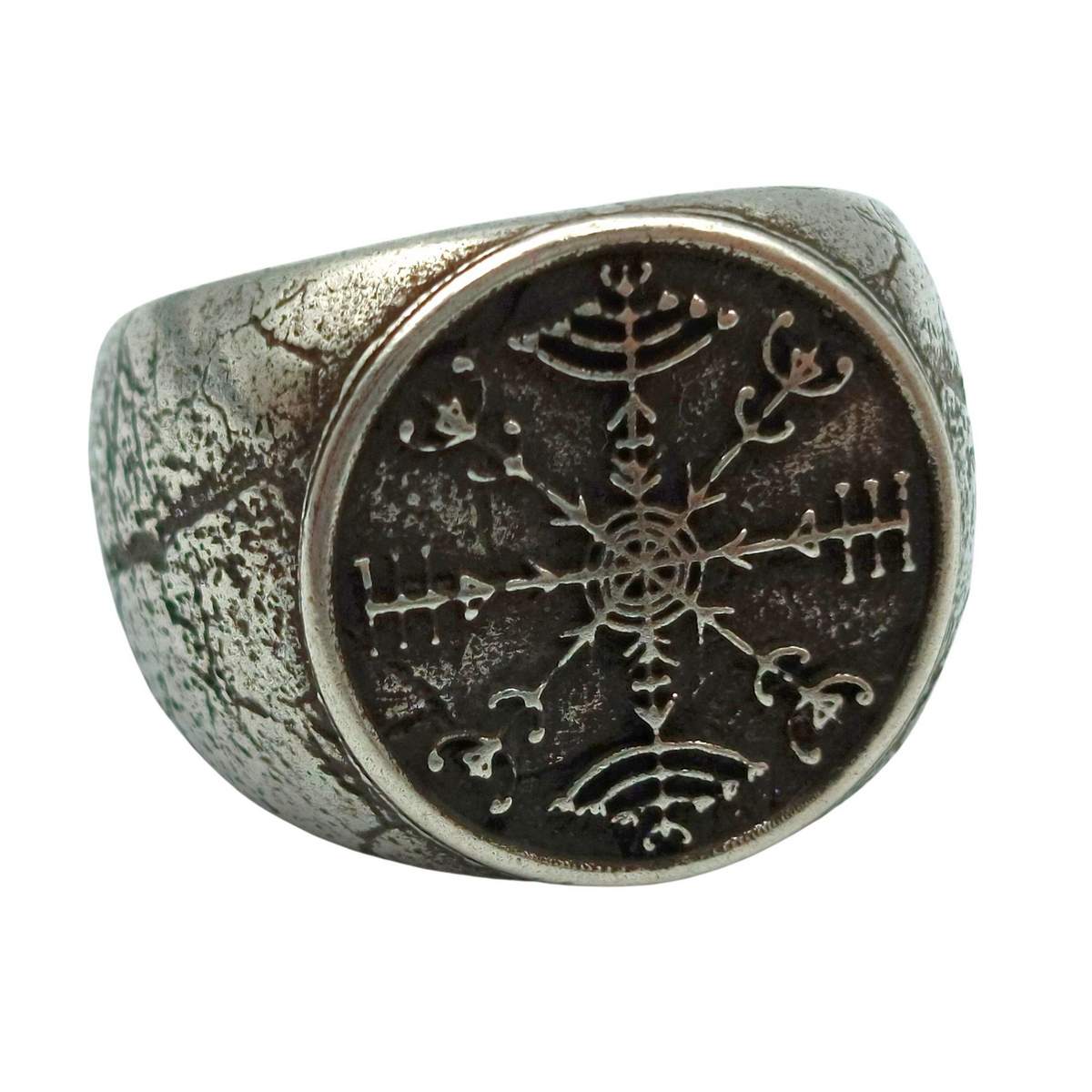 Veldismagn ring from bronze 6 US Silver plating 