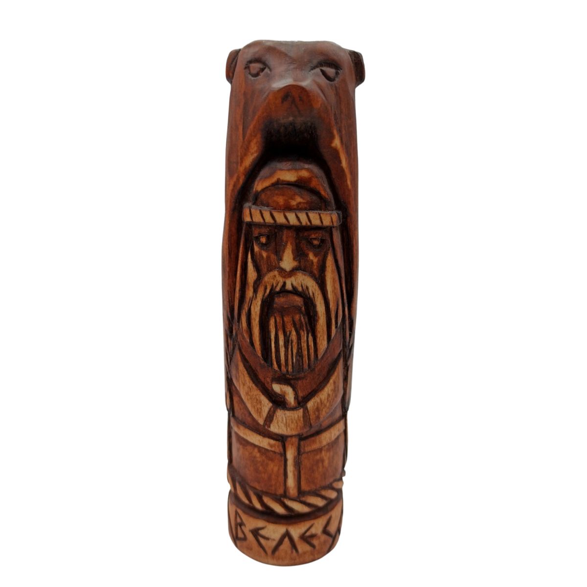 Veles Slavic god wooden statue   