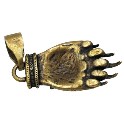 Slavic Bear paw bronze Pendant
