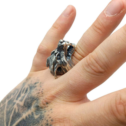 Fenrir Wolf ring from silver