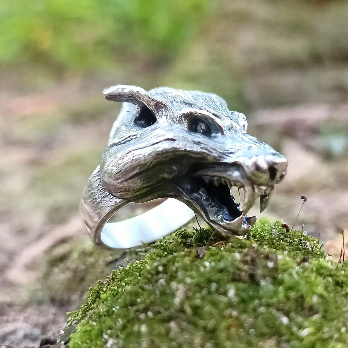 Fenrir Wolf ring from silver 7 US  