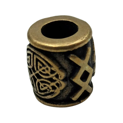 Ingwaz rune bronze bead
