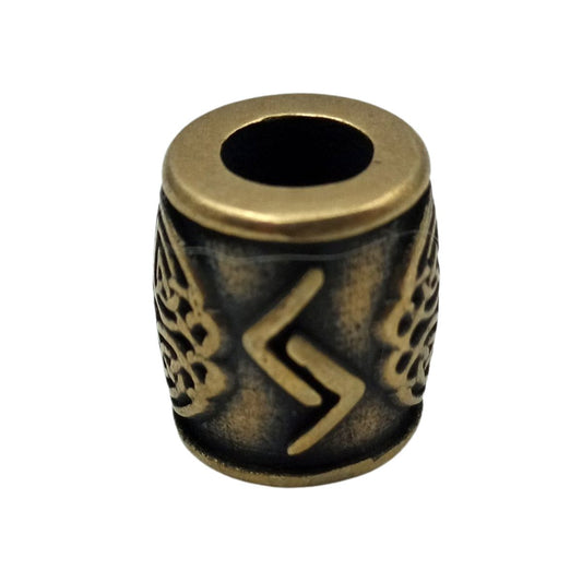 Jera rune bronze bead   