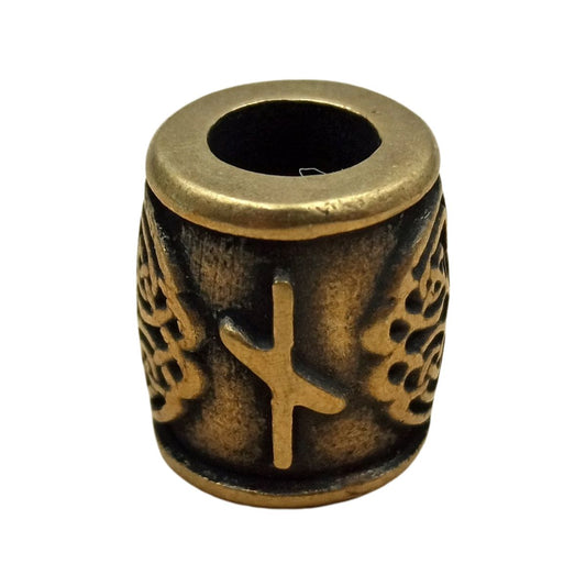 Nauthiz rune bronze bead