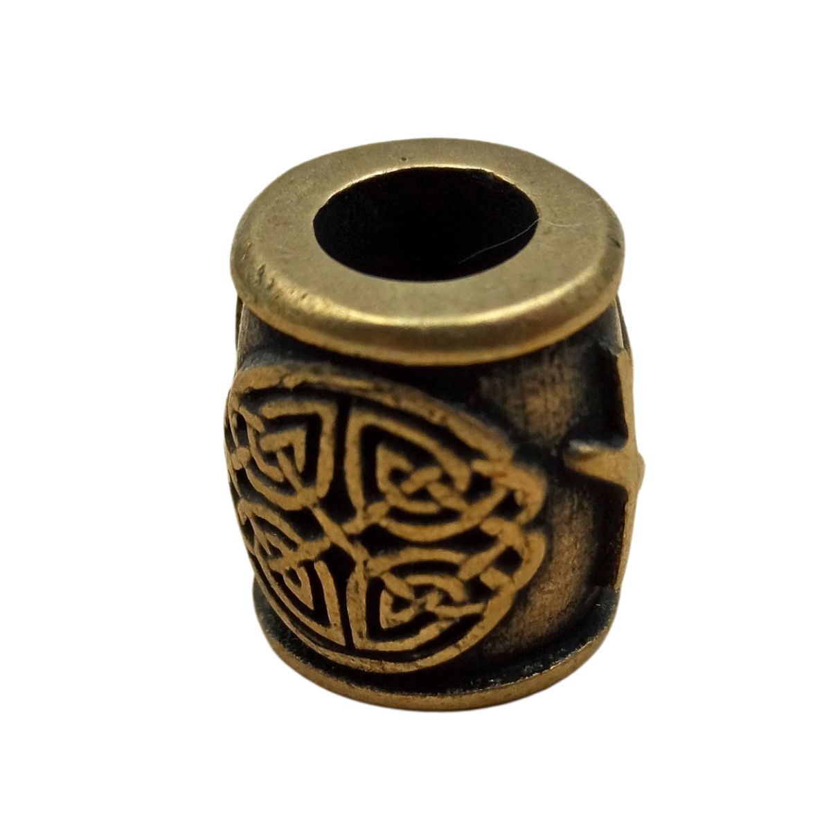 Nauthiz rune bronze bead   