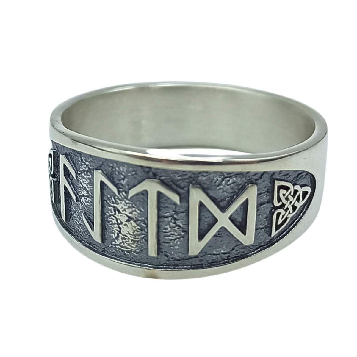 Custom Norse Runes silver ring