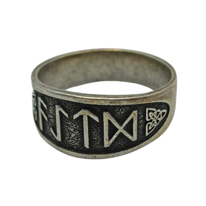 Norse runes custom bronze ring