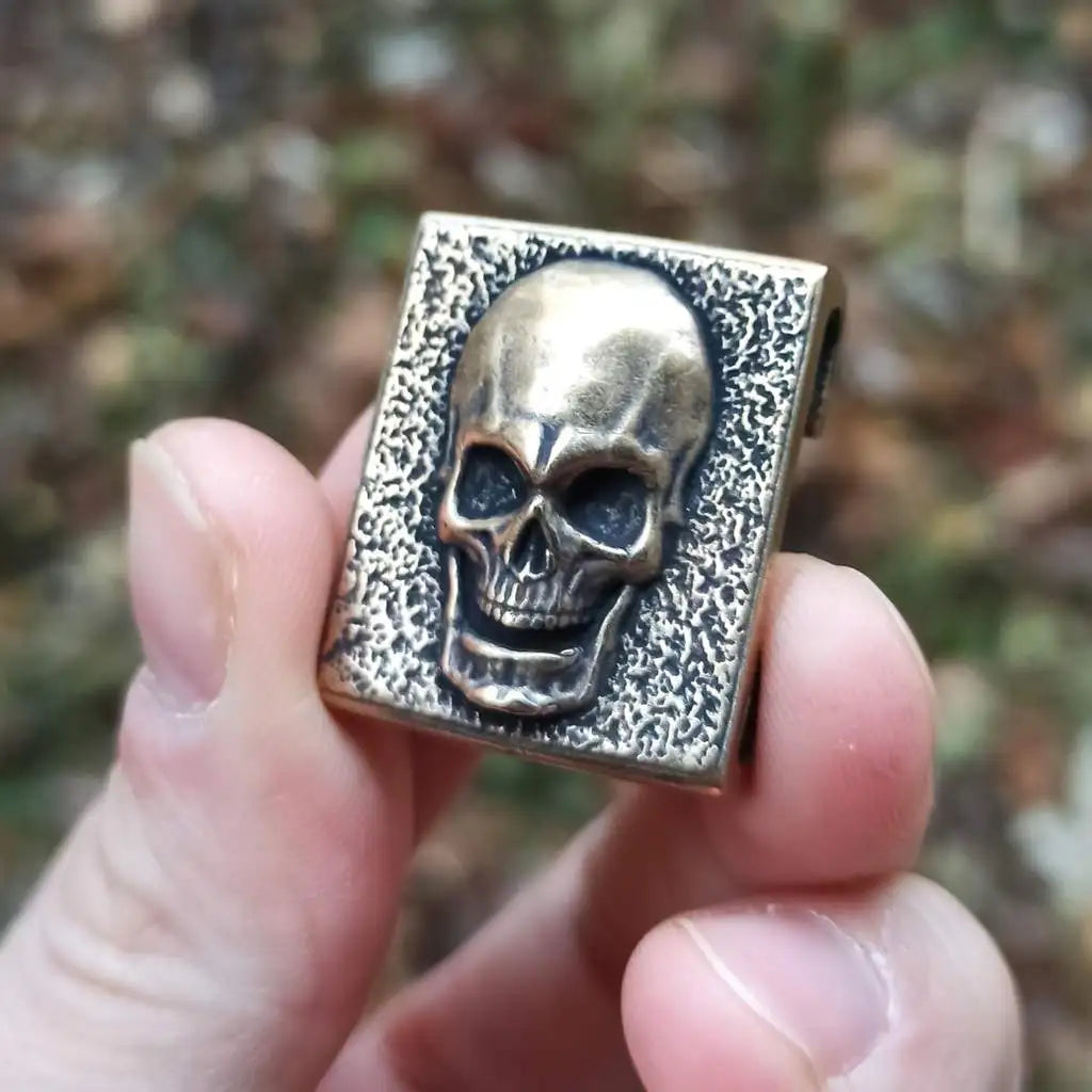 Skull bronze Molle clip